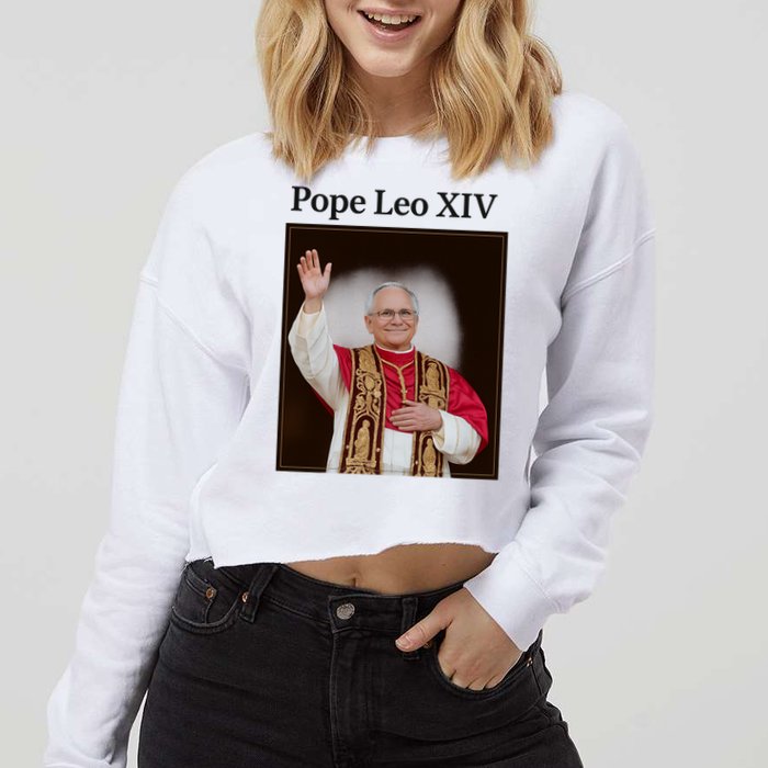 Pope Leo XIV Robert Prevost Cropped Pullover Crew