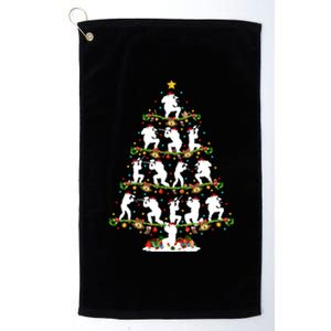 Paintball Lover Xmas Santa Paintball Player Christmas Tree Funny Gift Platinum Collection Golf Towel