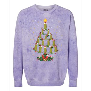 Pickle Lover Xmas Gift Matching Family Pickle Christmas Tree Gift Colorblast Crewneck Sweatshirt