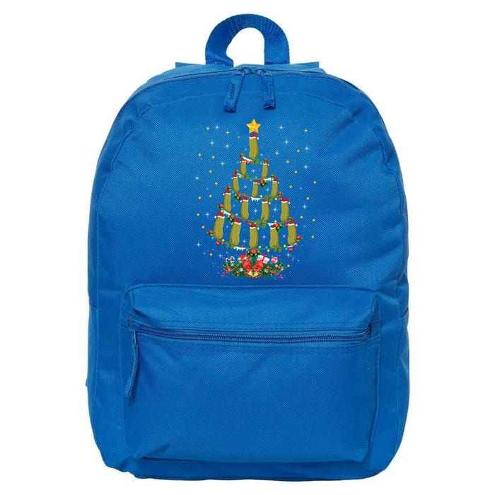 Pickle Lover Xmas Gift Matching Family Pickle Christmas Tree Gift 16 in Basic Backpack