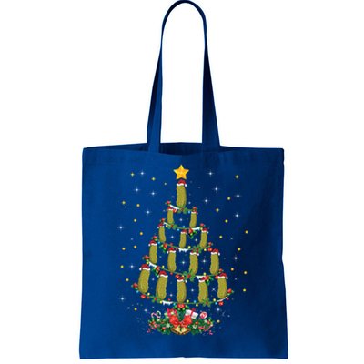 Pickle Lover Xmas Gift Matching Family Pickle Christmas Tree Gift Tote Bag