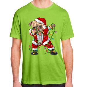 Pug Lover Xmas Family Matching Santa Pug Dabbing Christmas Gift Adult ChromaSoft Performance T-Shirt