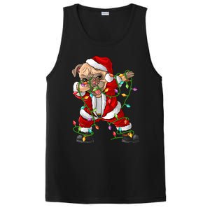 Pug Lover Xmas Family Matching Santa Pug Dabbing Christmas Gift PosiCharge Competitor Tank