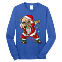 Pug Lover Xmas Family Matching Santa Pug Dabbing Christmas Gift Long Sleeve Shirt