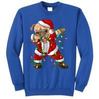 Pug Lover Xmas Family Matching Santa Pug Dabbing Christmas Gift Sweatshirt