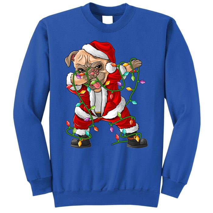 Pug Lover Xmas Family Matching Santa Pug Dabbing Christmas Gift Sweatshirt