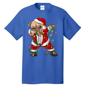 Pug Lover Xmas Family Matching Santa Pug Dabbing Christmas Gift Tall T-Shirt