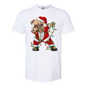 Pug Lover Xmas Family Matching Santa Pug Dabbing Christmas Gift Softstyle CVC T-Shirt