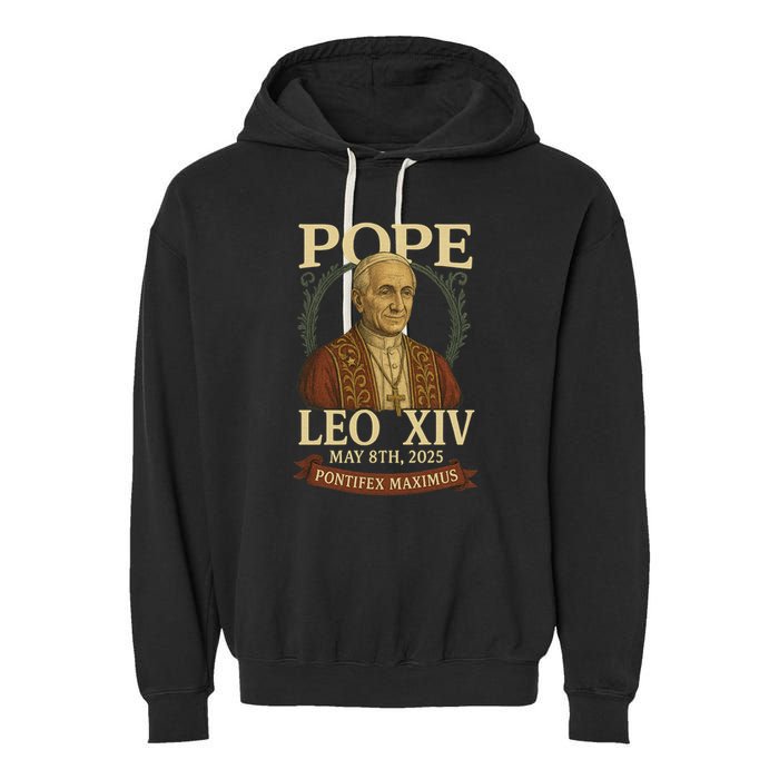 Pope Leo XIV  Pontifex Maximus May 8th, 2025 Garment-Dyed Fleece Hoodie