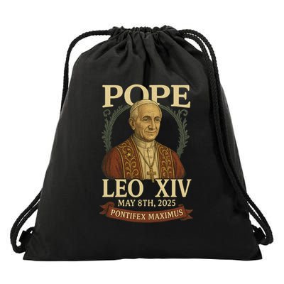 Pope Leo XIV  Pontifex Maximus May 8th, 2025 Drawstring Bag