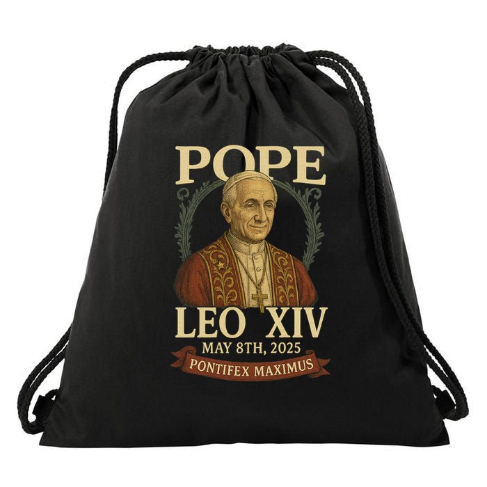 Pope Leo XIV  Pontifex Maximus May 8th, 2025 Drawstring Bag