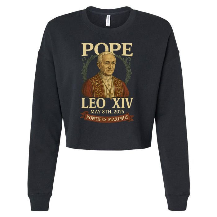 Pope Leo XIV  Pontifex Maximus May 8th, 2025 Cropped Pullover Crew