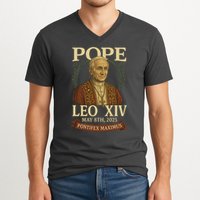 Pope Leo XIV  Pontifex Maximus May 8th, 2025 V-Neck T-Shirt