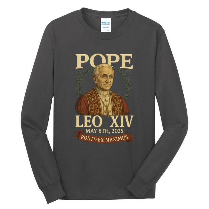 Pope Leo XIV  Pontifex Maximus May 8th, 2025 Tall Long Sleeve T-Shirt