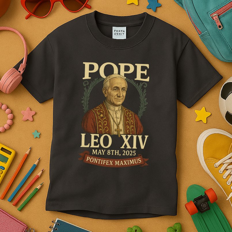 Pope Leo XIV  Pontifex Maximus May 8th, 2025 Kids T-Shirt