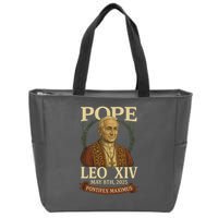 Pope Leo XIV  Pontifex Maximus May 8th, 2025 Zip Tote Bag