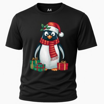 Penguin Lover Xmas Holiday Santa Emperor Penguin Christmas Performance Shirt
