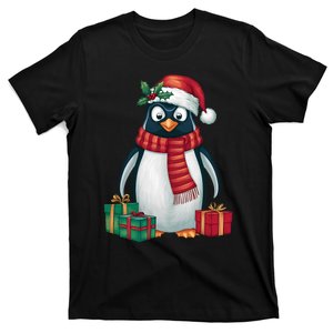 Penguin Lover Xmas Holiday Santa Emperor Penguin Christmas T-Shirt