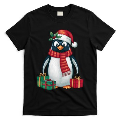 Penguin Lover Xmas Holiday Santa Emperor Penguin Christmas T-Shirt