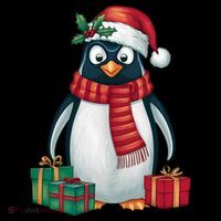 Penguin Lover Xmas Holiday Santa Emperor Penguin Christmas T-Shirt