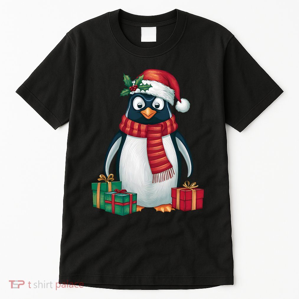 Penguin Lover Xmas Holiday Santa Emperor Penguin Christmas Tall T-Shirt