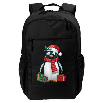 Penguin Lover Xmas Holiday Santa Emperor Penguin Christmas Backpack