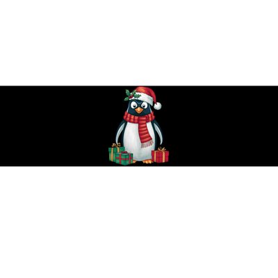 Penguin Lover Xmas Holiday Santa Emperor Penguin Christmas Bumper Sticker