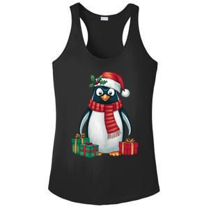 Penguin Lover Xmas Holiday Santa Emperor Penguin Christmas Ladies PosiCharge Competitor Racerback Tank