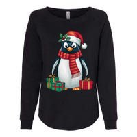 Penguin Lover Xmas Holiday Santa Emperor Penguin Christmas Womens California Wash Sweatshirt