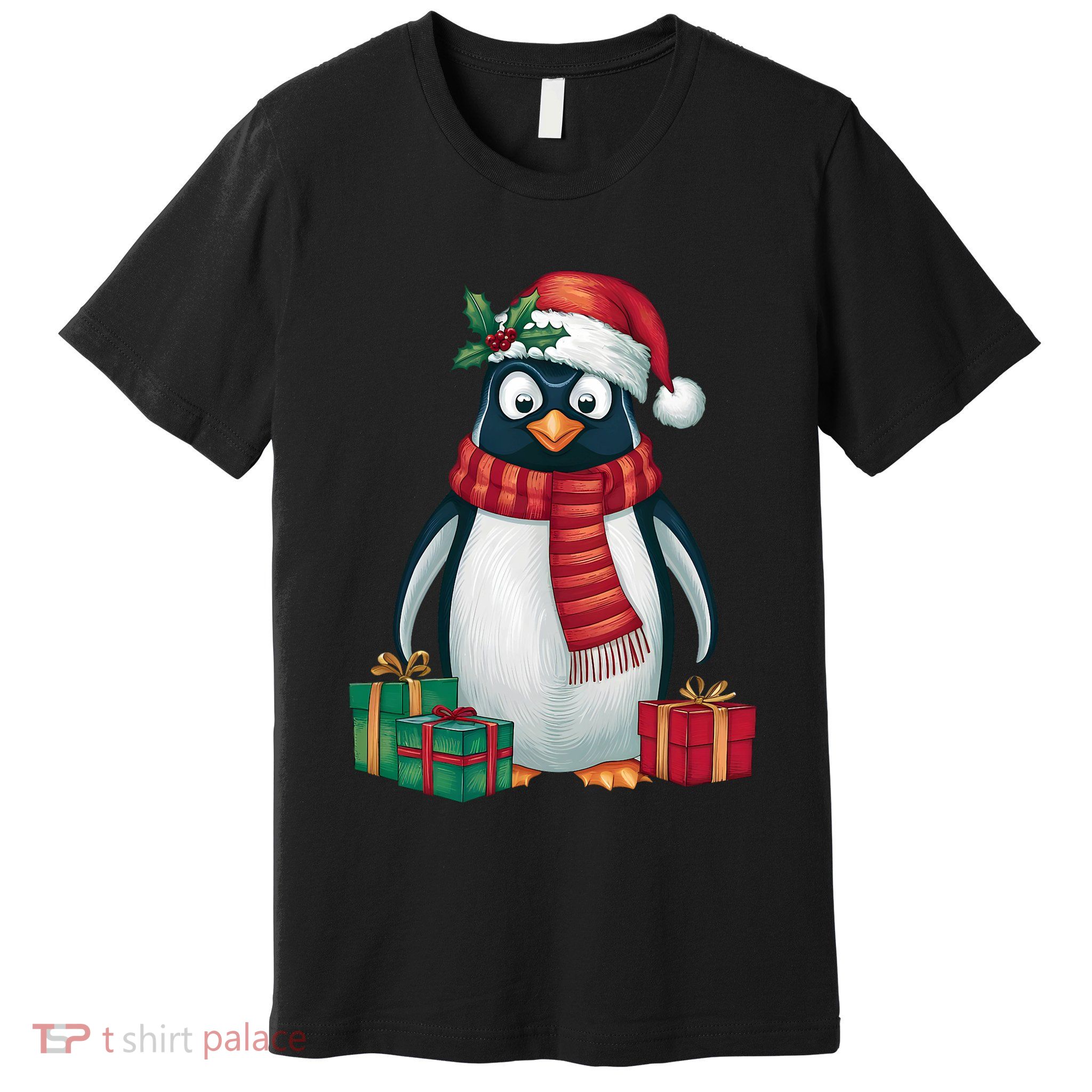 Penguin Lover Xmas Holiday Santa Emperor Penguin Christmas Premium T-Shirt