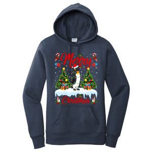 Penguin Lover Xmas Lighting Santa Emperor Penguin Christmas Great Gift Women's Pullover Hoodie