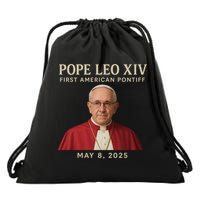 Pope Leo XIV First American Pontiff May 8th 2025 Drawstring Bag