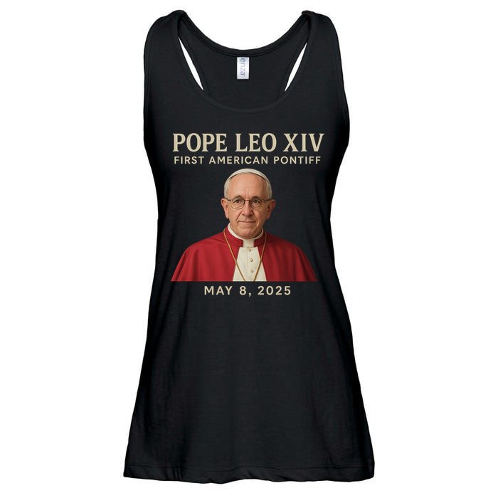 Pope Leo XIV First American Pontiff May 8th 2025 Ladies Essential Flowy Tank