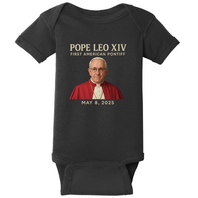 Pope Leo XIV First American Pontiff May 8th 2025 Baby Bodysuit