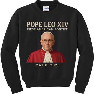 Pope Leo XIV First American Pontiff May 8th 2025 Kids Sweatshirt