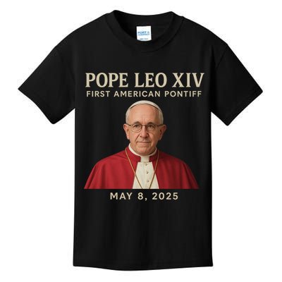 Pope Leo XIV First American Pontiff May 8th 2025 Kids T-Shirt