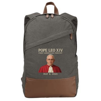 Pope Leo XIV First American Pontiff May 8th 2025 Cotton Canvas Backpack