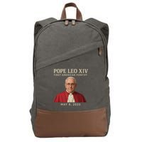 Pope Leo XIV First American Pontiff May 8th 2025 Cotton Canvas Backpack