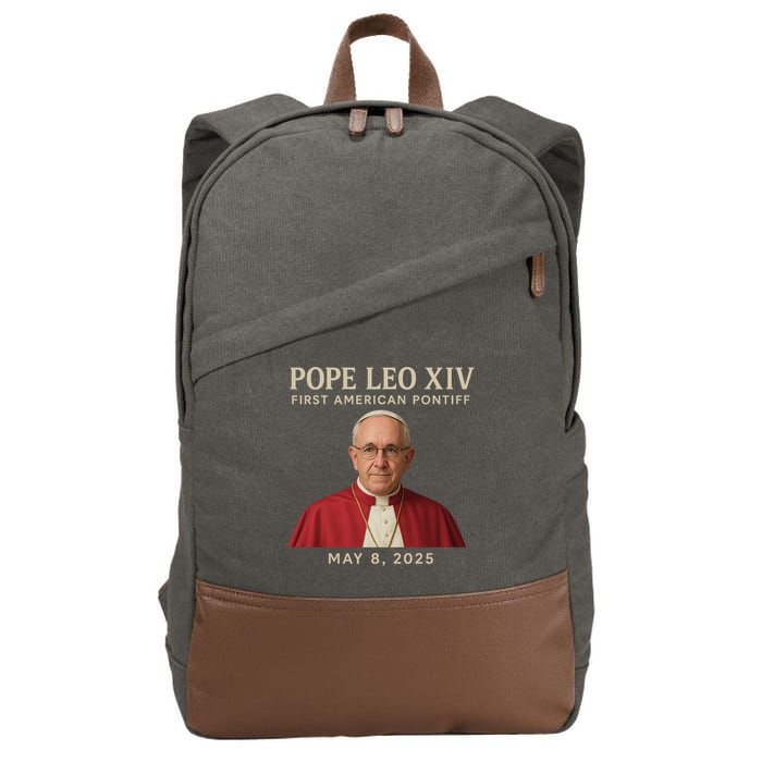 Pope Leo XIV First American Pontiff May 8th 2025 Cotton Canvas Backpack