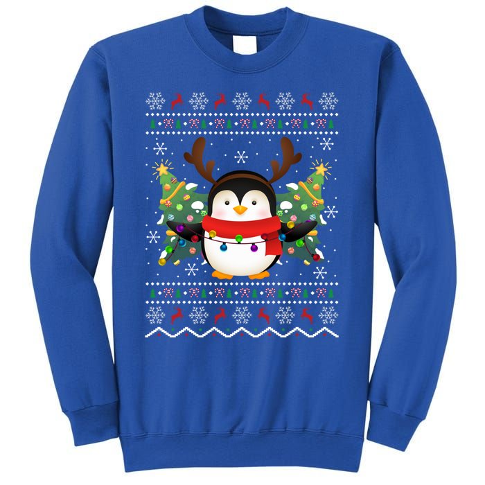 Penguin Lover Xmas Ugly Santa Penguin Christmas Gift Sweatshirt