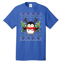 Penguin Lover Xmas Ugly Santa Penguin Christmas Gift Tall T-Shirt