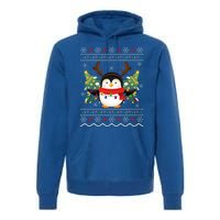 Penguin Lover Xmas Ugly Santa Penguin Christmas Gift Premium Hoodie