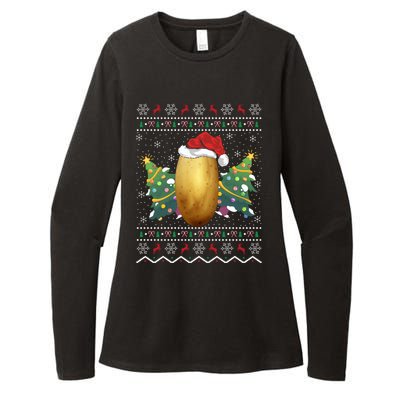 Potato Lover Xmas Gift Ugly Potato Christmas Gift Womens CVC Long Sleeve Shirt