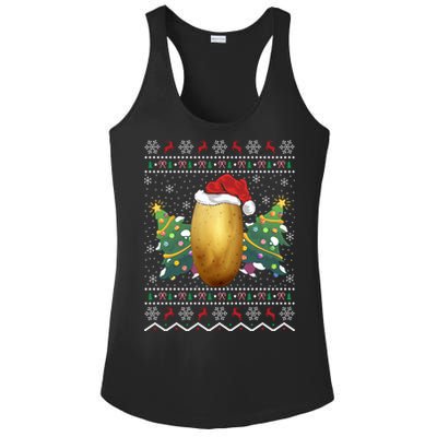 Potato Lover Xmas Gift Ugly Potato Christmas Gift Ladies PosiCharge Competitor Racerback Tank