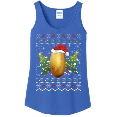 Potato Lover Xmas Gift Ugly Potato Christmas Gift Ladies Essential Tank