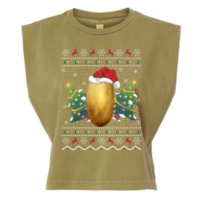 Potato Lover Xmas Gift Ugly Potato Christmas Gift Garment-Dyed Women's Muscle Tee