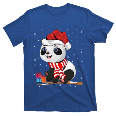 Panda Lover Xmas Lights Santa Panda Christmas Cute Gift T-Shirt