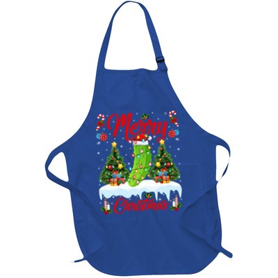 Pickle Lover Xmas Lighting Santa Hat Pickle Christmas Cool Gift Apron