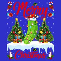 Pickle Lover Xmas Lighting Santa Hat Pickle Christmas Cool Gift 16 in Basic Backpack