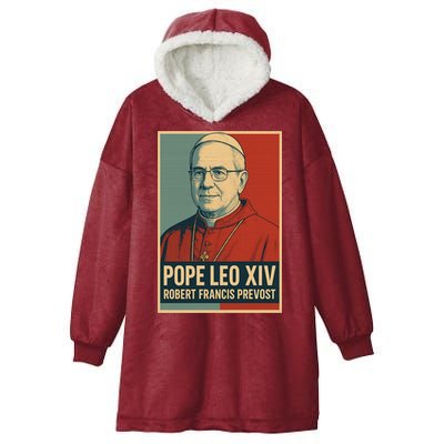 Pope Leo XIV Robert Francis Prevost Hooded Wearable Blanket